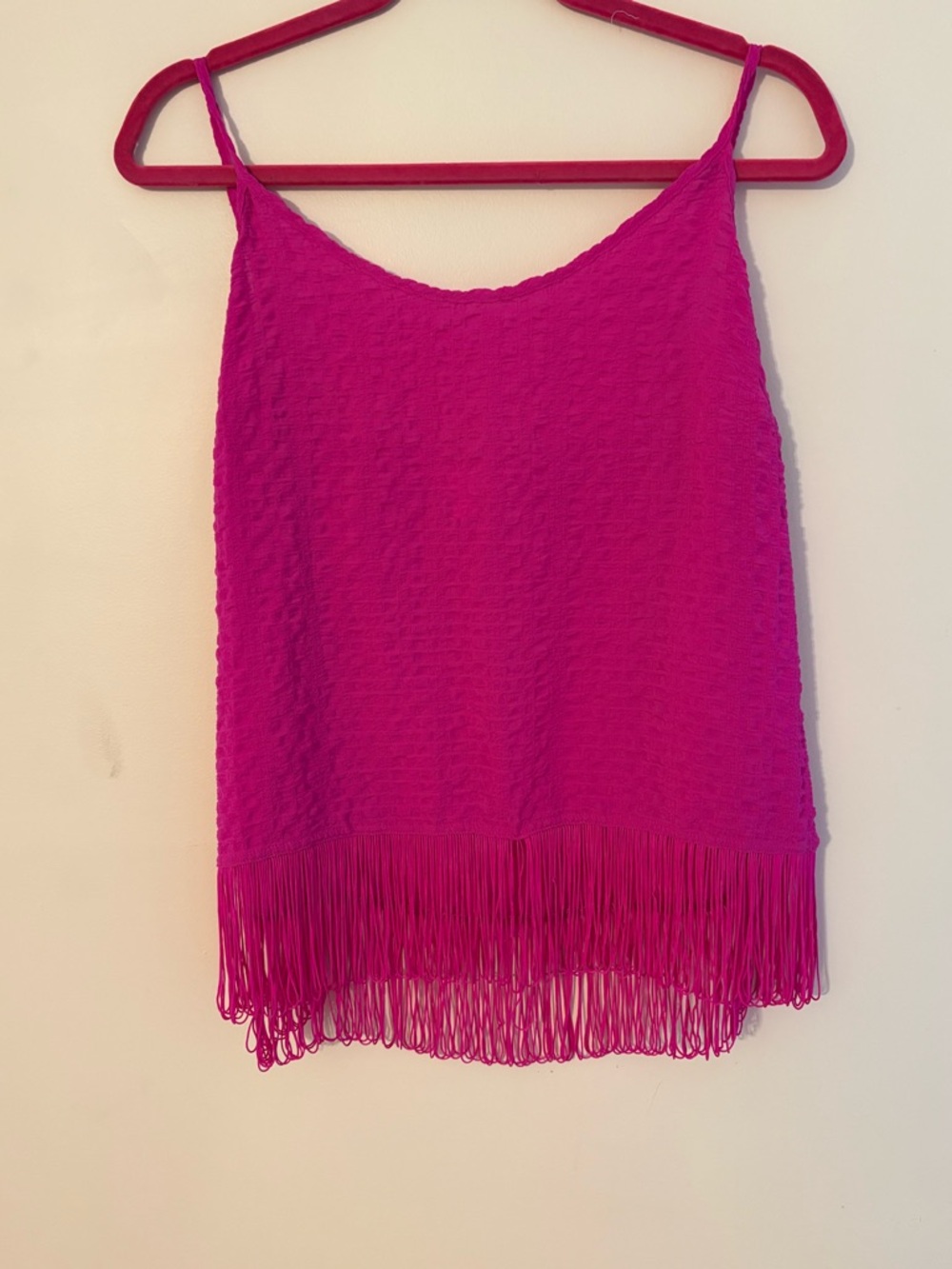 LILLY PULITZER Bright Fuchsia Fringe Cami Tank